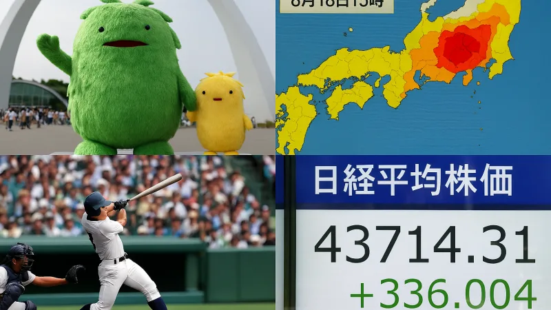 8月18日の日本を振り返る：20年前・10年前・昨日の出来事