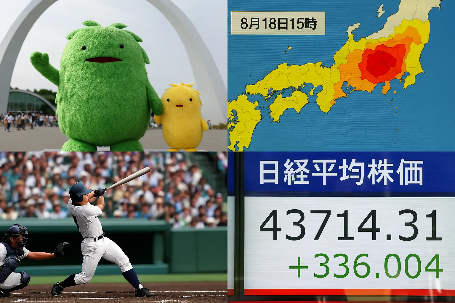 8月18日の日本を振り返る：20年前・10年前・昨日の出来事