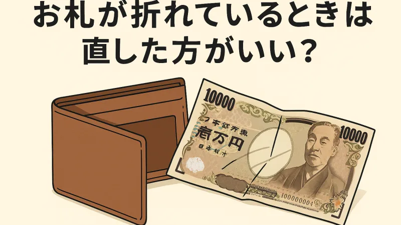 【豆知識】お札が折れているときは直した方がいい？