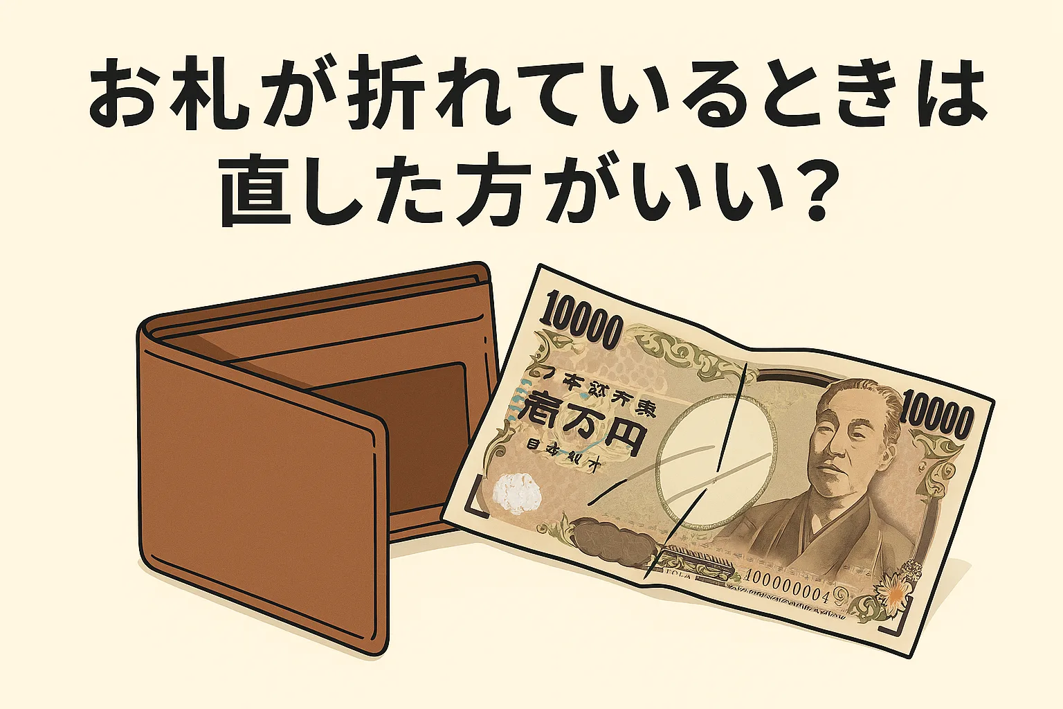 【豆知識】お札が折れているときは直した方がいい？