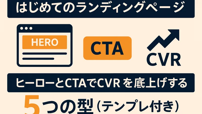はじめてのランディングページ：ヒーローとCTAでCVRを底上げする5つの型（テンプレ付き）