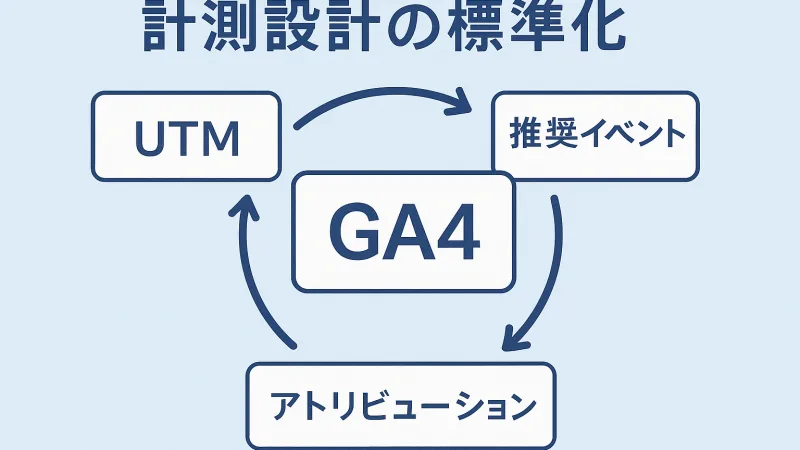 計測設計の標準化：GA4×UTM×推奨イベント×アトリビューションの実装手順（SOP・テンプレ付き）