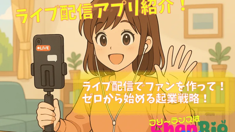 【ライブ配信アプリ紹介】ライブ配信でファンを作って！ゼロから始める起業戦略！
