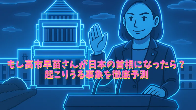 もし高市早苗さんが日本の首相になったら？起こりうる事象を徹底予測