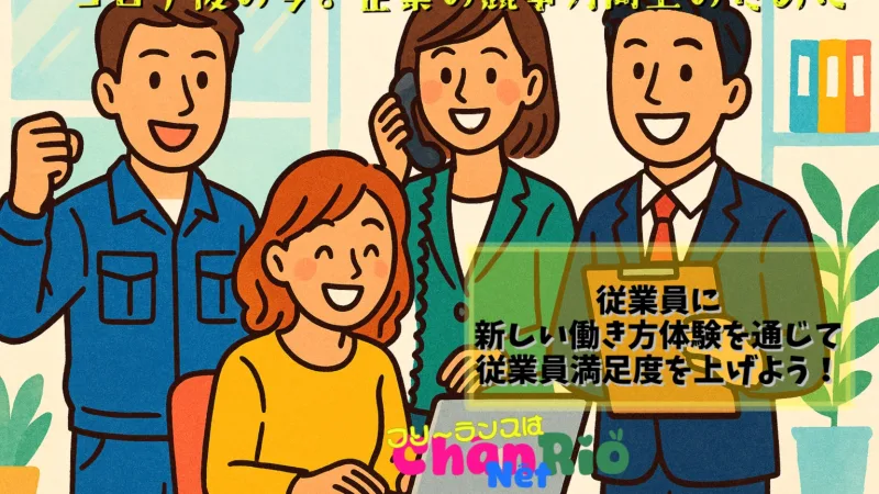 コロナ後の今。企業の競争力向上のために、従業員に新しい働き方体験を通じて従業員満足度を上げよう！