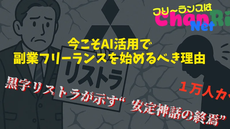 三菱電機の黒字リストラが示す“安定神話の終焉”─今こそAI活用で副業・フリーランスを始めるべき理由