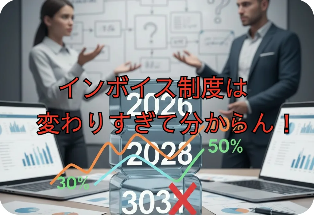 インボイス制度は変わりすぎて分からん！70%控除の新設と期間延長とは