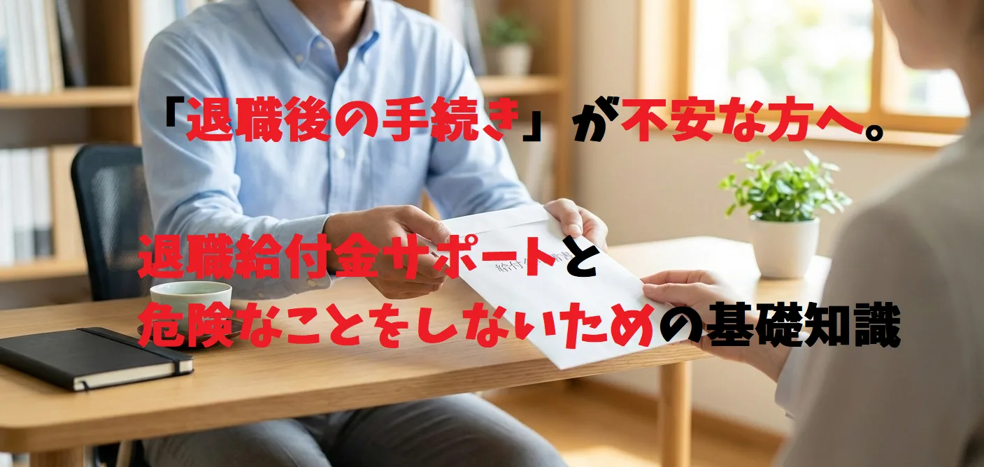 「退職後の手続き」が不安な方へ。退職給付金サポートと、危険なことをしないための基礎知識