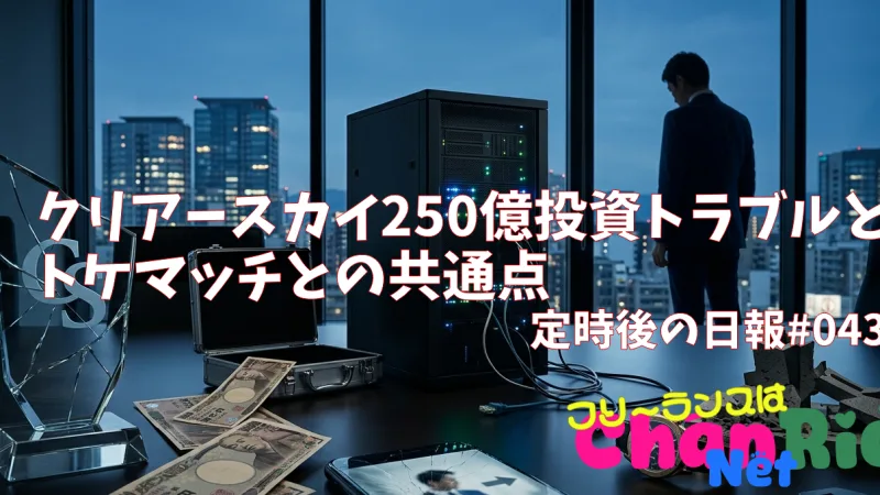クリアースカイ250億投資トラブルとトケマッチとの共通点 #043