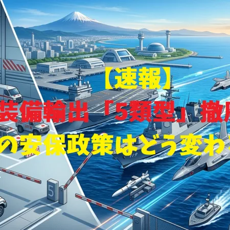 【速報】防衛装備輸出「5類型」撤廃：日本の安保政策はどう変わるのか？