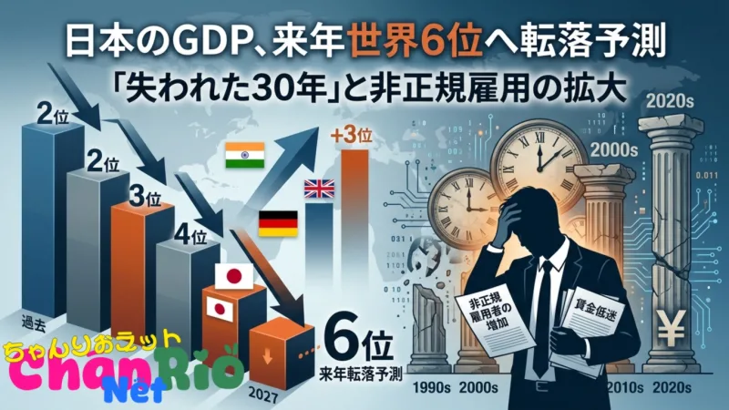 【緊急考察】日本GDPが世界6位へ！転落する私たちが生き残るためには