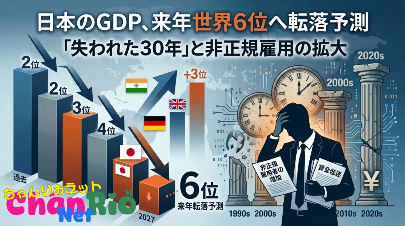 【緊急考察】日本GDPが世界6位へ！転落する私たちが生き残るためには